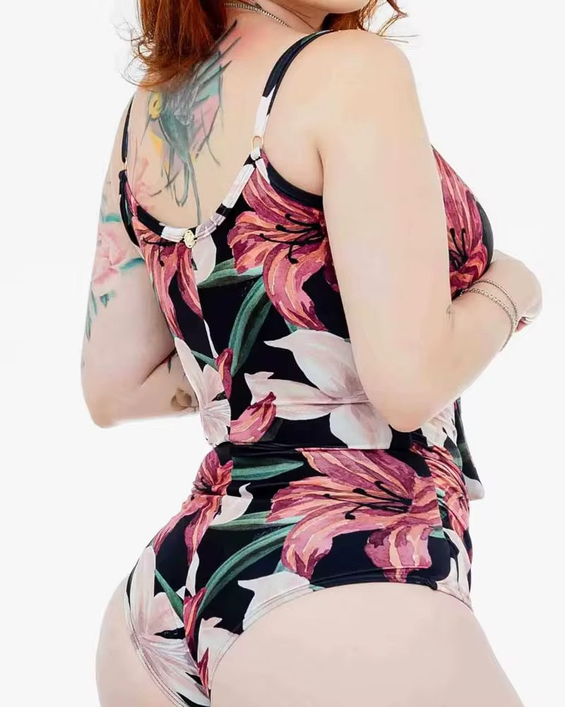 TRAJE DE BAÑO FAJA - FLORAL